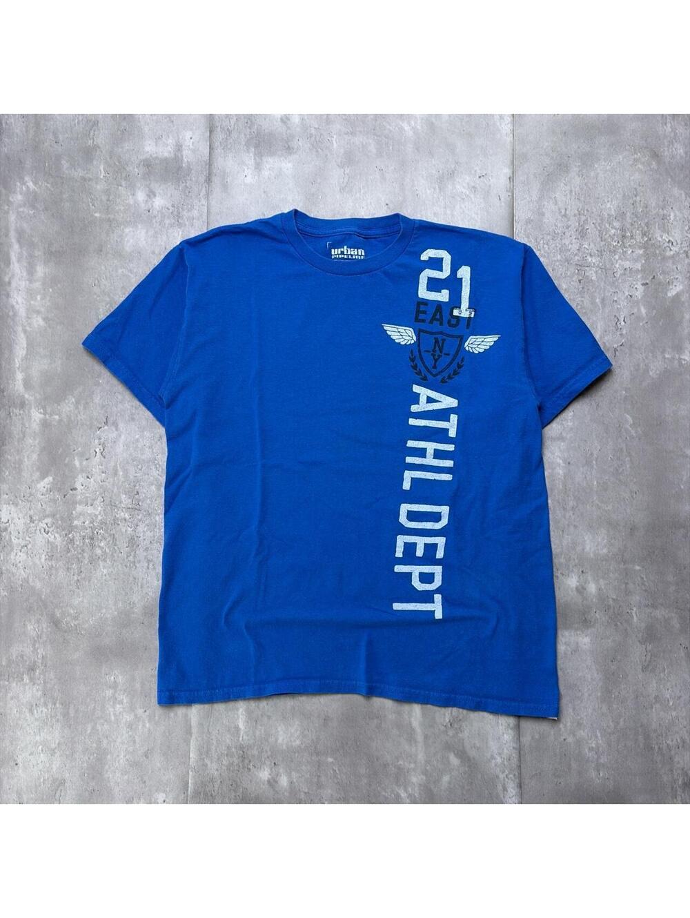 Y2K Blue Urban Pipeline Grunge Skater T-Shirt